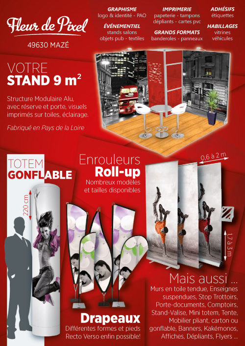 Fleur De Pixel Stands Salons Display Enrouleurs